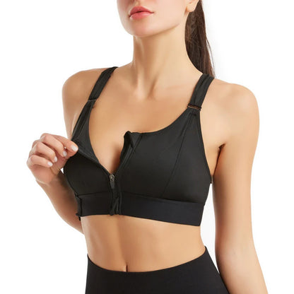 Variant image for Women High Impact Sports Bra Black Polyester | Audrey-1