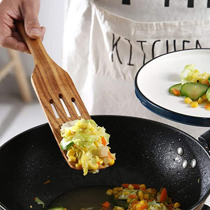 Natural Wood Cooking Utensil Set – Non-Scratch & Heat-Resistant