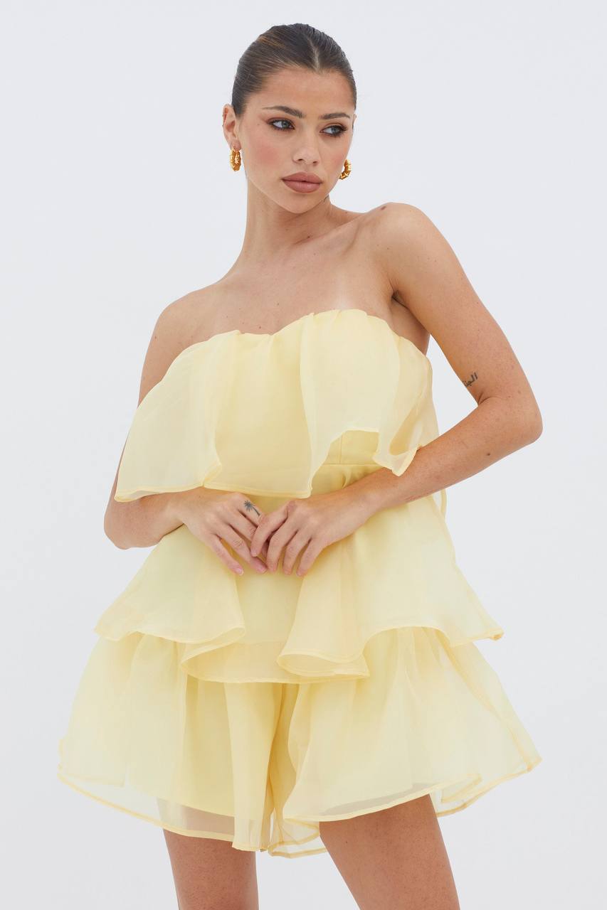 Ruffled Strapless Mini Dress | Constance