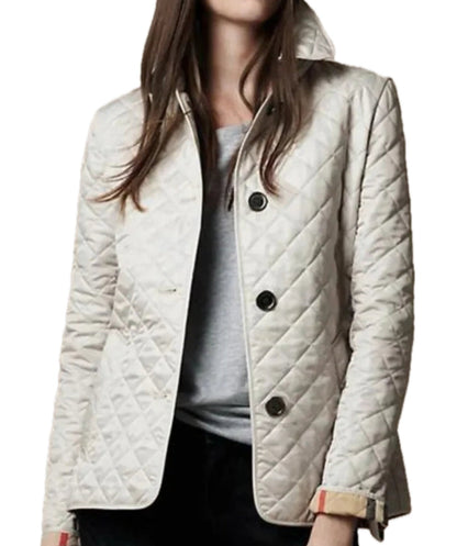 Women Quilted Button Jacket | Delilah