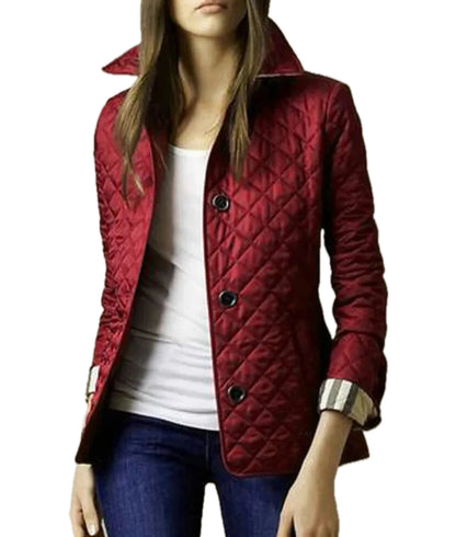 Women Quilted Button Jacket | Delilah