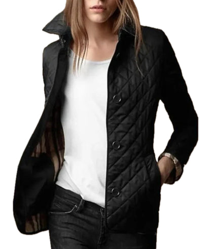 Women Quilted Button Jacket | Delilah