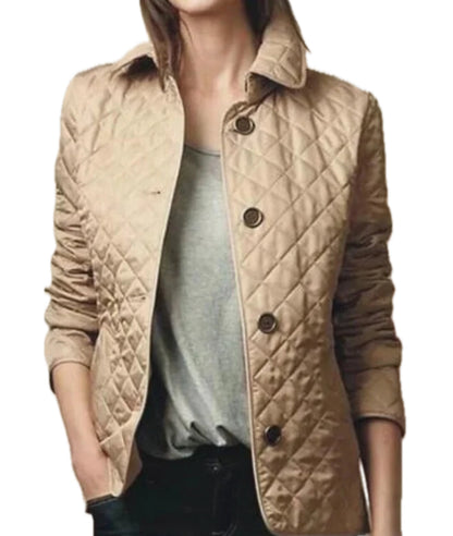 Women Quilted Button Jacket | Delilah
