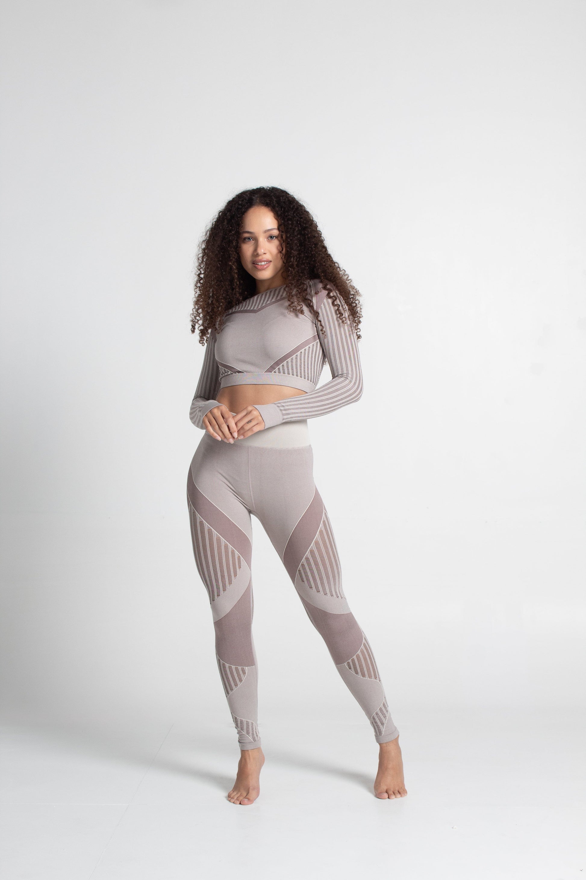 Women Gym Leggings Black Mesh Seamless | Bella-4