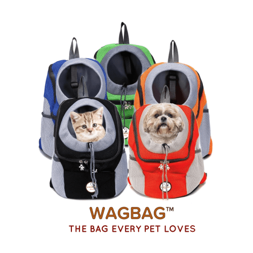 Unisex Pet Carrier Backpack Grey Breathable Fabric | WagBag-1