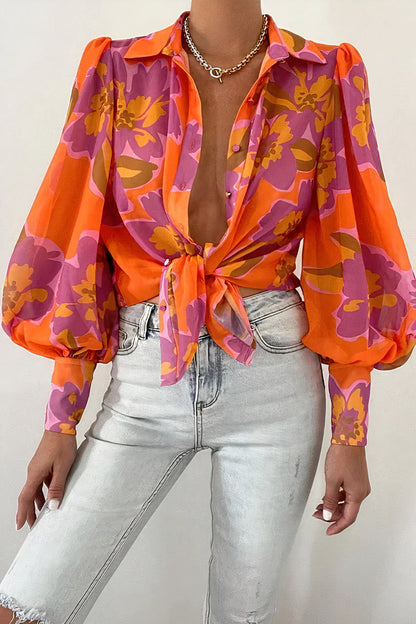 Bold Tie-Front Blouse | Kyle