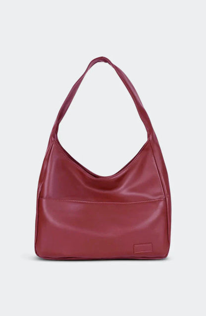 Modern Faux Leather Shoulder Bag | Saskia