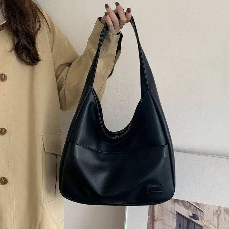 Modern Faux Leather Shoulder Bag | Saskia