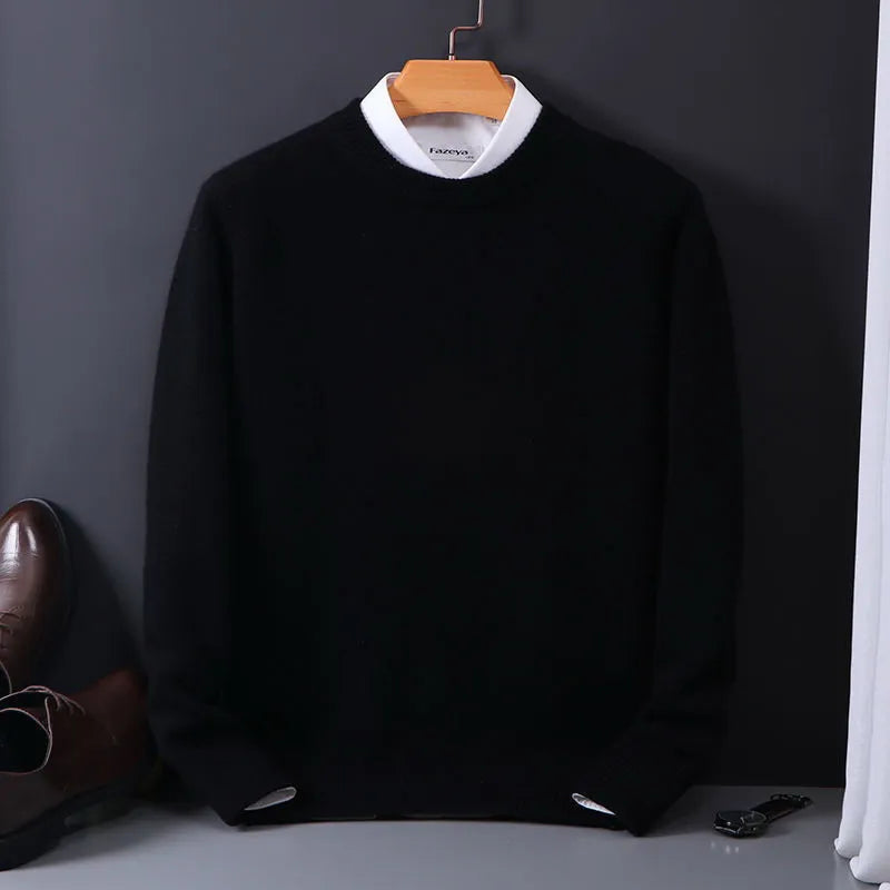 Men Classic Crew Neck Knit Sweater | Leo