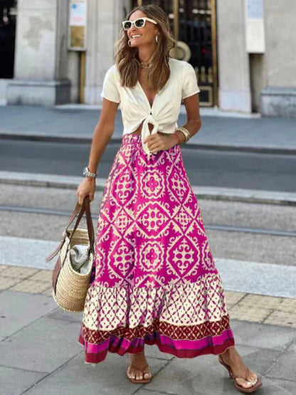 Long Summer Skirt in Retro Boho Style | Izzy