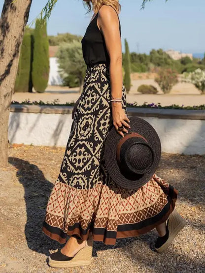 Long Summer Skirt in Retro Boho Style | Izzy