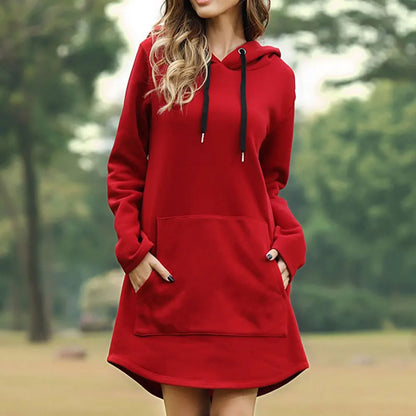 Long Warm Hoodie Dress | Ami