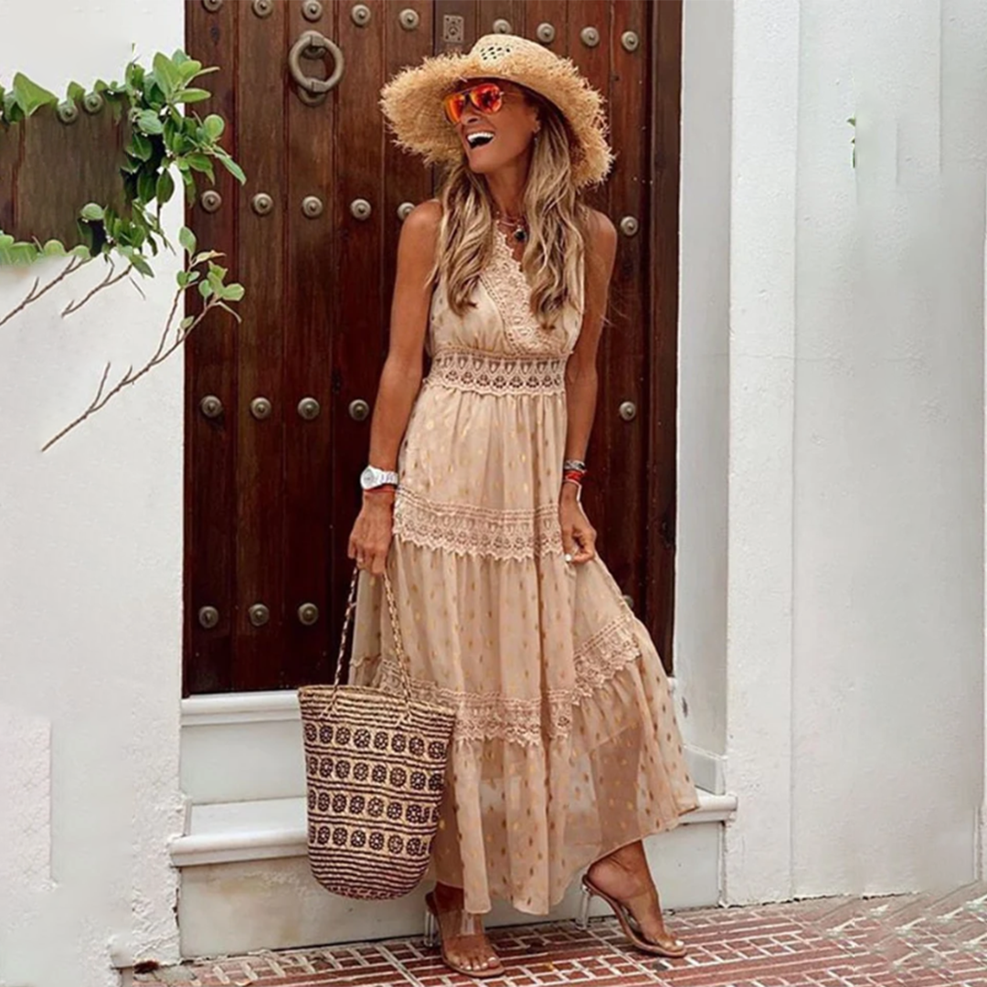 Boho Lace Maxi Dress | Sylvia