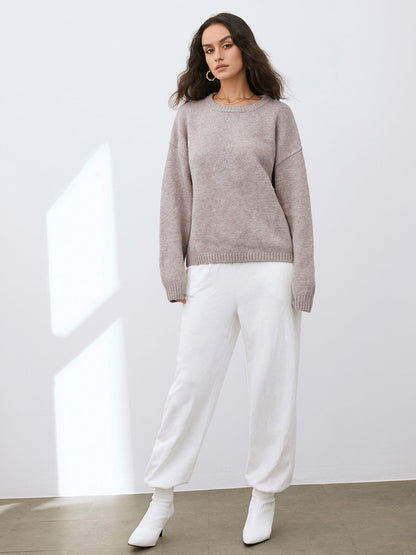 Women Loose Fit Wool Blend Knit Sweater | Eirene