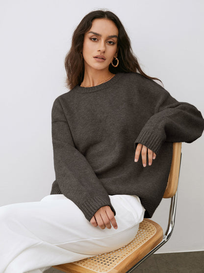 Women Loose Fit Wool Blend Knit Sweater | Eirene