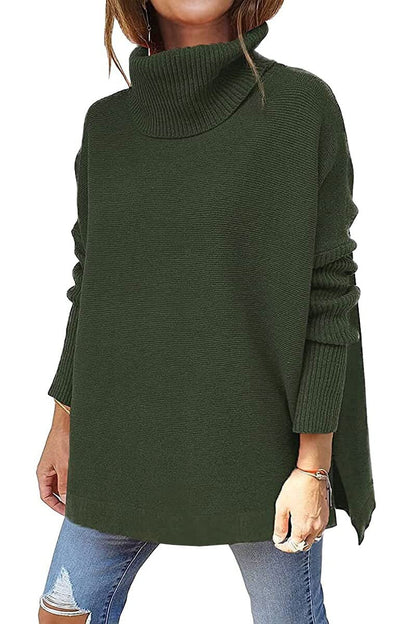 Women Turtleneck Lantern Sleeve Knit Sweater | Ariyah