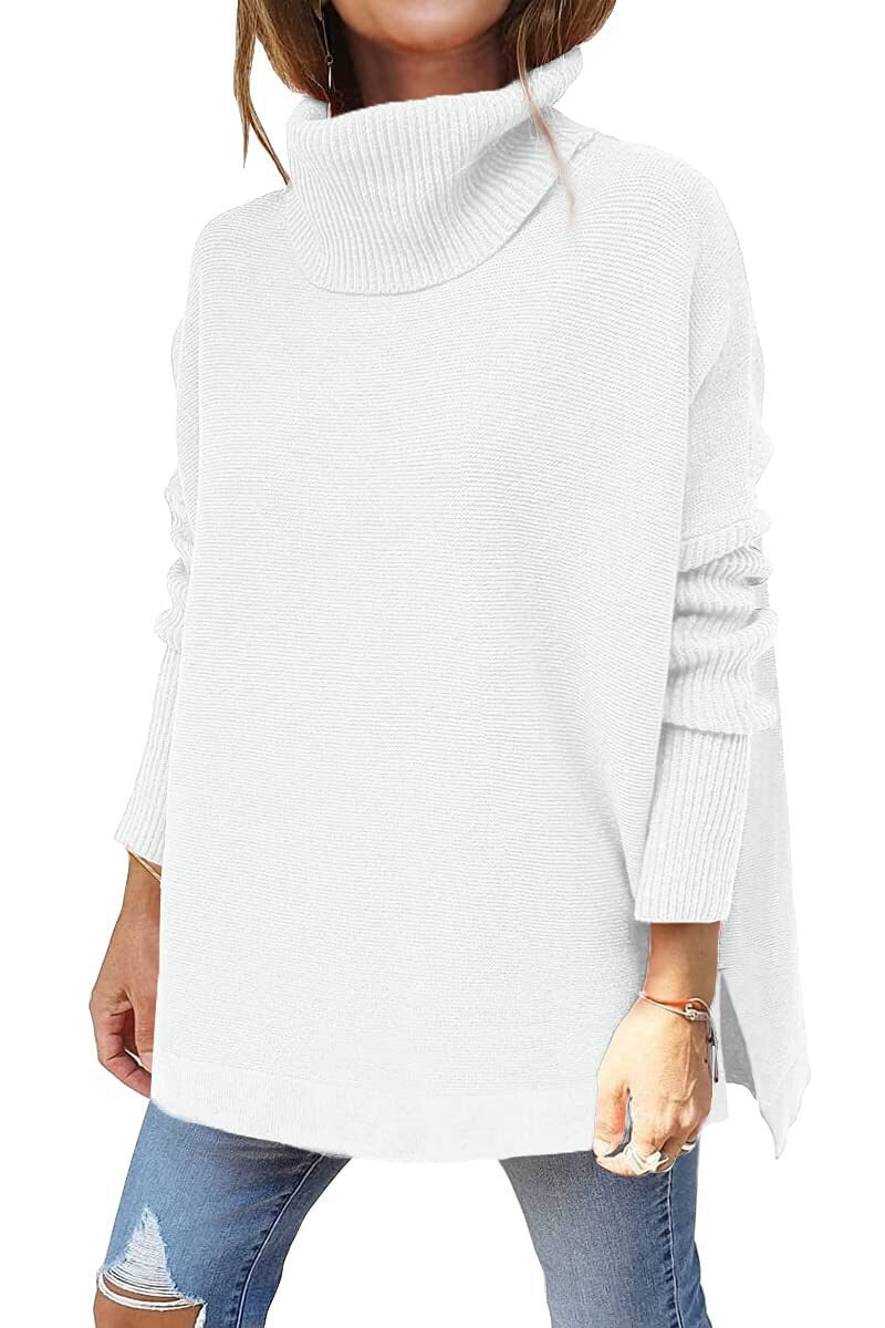 Women Turtleneck Lantern Sleeve Knit Sweater | Ariyah