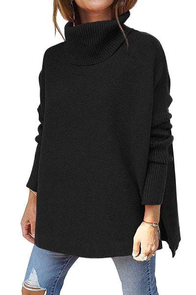 Women Turtleneck Lantern Sleeve Knit Sweater | Ariyah