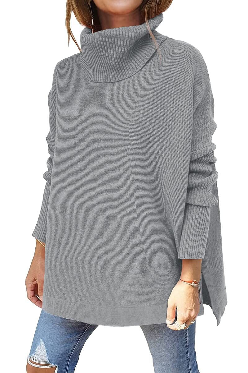Women Turtleneck Lantern Sleeve Knit Sweater | Ariyah