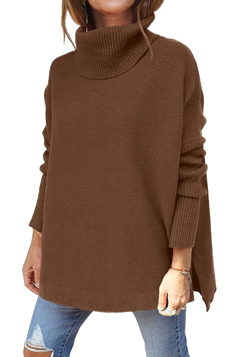 Women Turtleneck Lantern Sleeve Knit Sweater | Ariyah