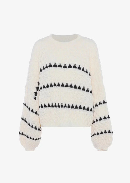 Women Chunky Lantern Sleeve Knit Sweater | Andrielle