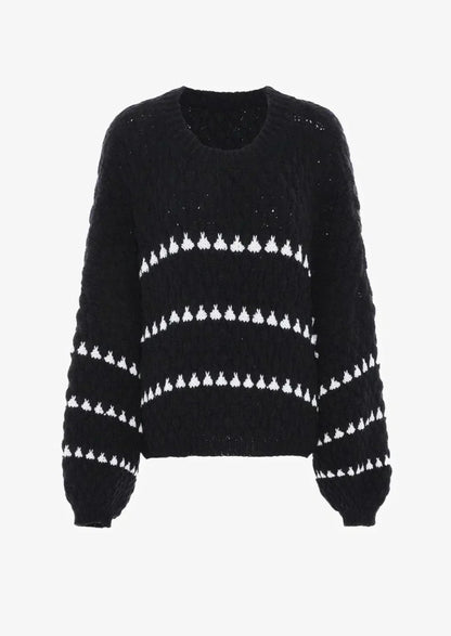Women Chunky Lantern Sleeve Knit Sweater | Andrielle