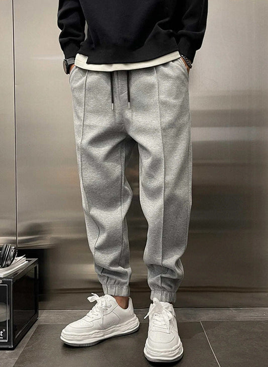 Men's Trousers Black Cotton | Urban Style-1