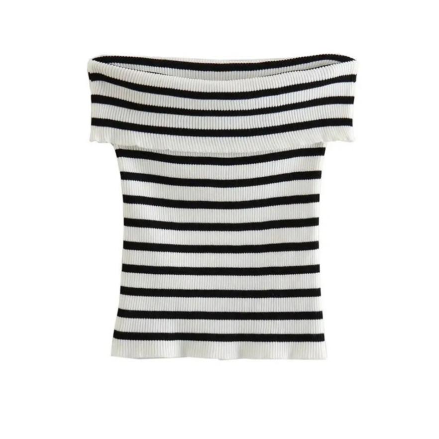 Striped Off-Shoulder Top | Louisa