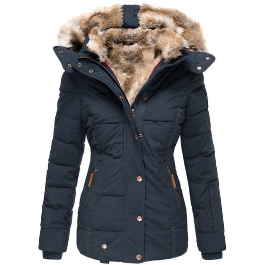 Women Faux Fur-Lined Winter Parka | Adira