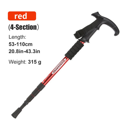 Lightweight Collapsible Hiking Poles – 4-Section Telescopic Walking Sticks for Camping and Climbing, Adjustable 24-54 Inches 8