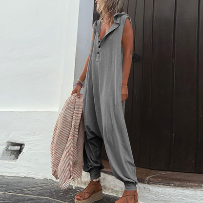 Sleeveless Hooded Jumpsuit | Lissandra