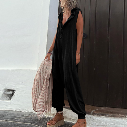 Sleeveless Hooded Jumpsuit | Lissandra