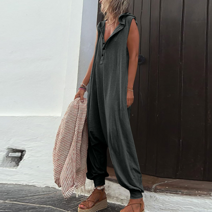 Sleeveless Hooded Jumpsuit | Lissandra