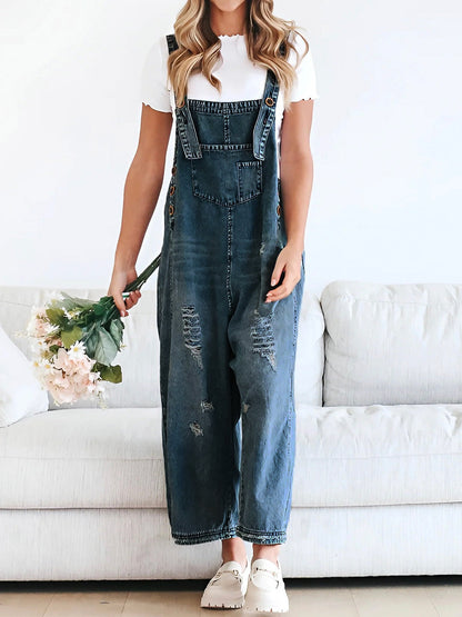 Loose-Fit Used-Look Overalls | Cecilia