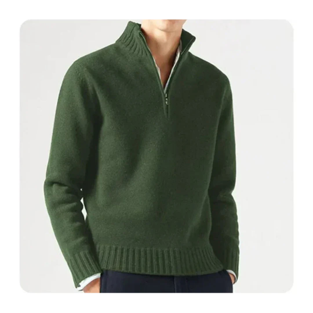 Men Classic Half-Zip Knit Sweater | Wade