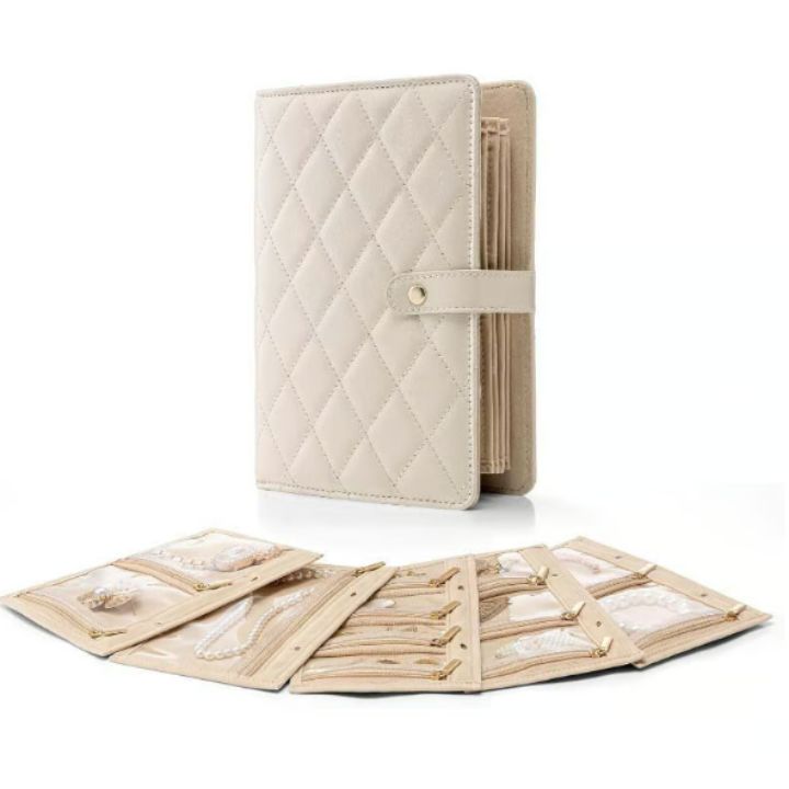 Luxurious Leather Travel Jewelry Case with Customizable Storage and Clear Pockets – Stylish Jewelry Organizer for Home 10