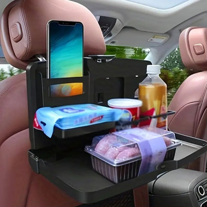 Car Back Seat Tray Black Plastic | Travel Companion 4