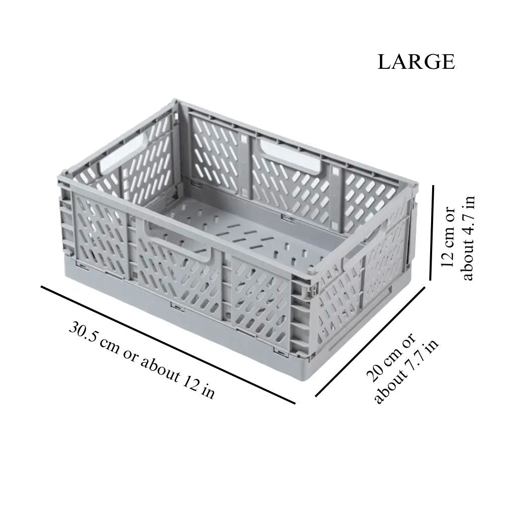 Storage Basket Collapsible Plastic | Home Organizer 6