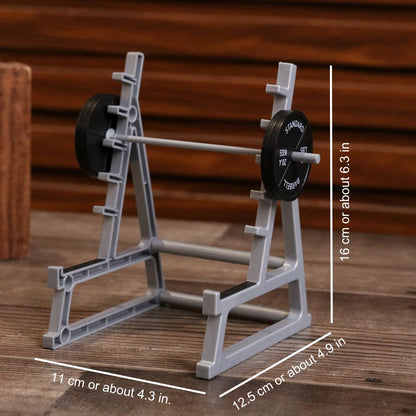 Fitness Desk Accessory Grey Plastic Barbell Pen Holder | Motivator 4