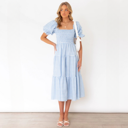 Gingham Midi Dress | Marian