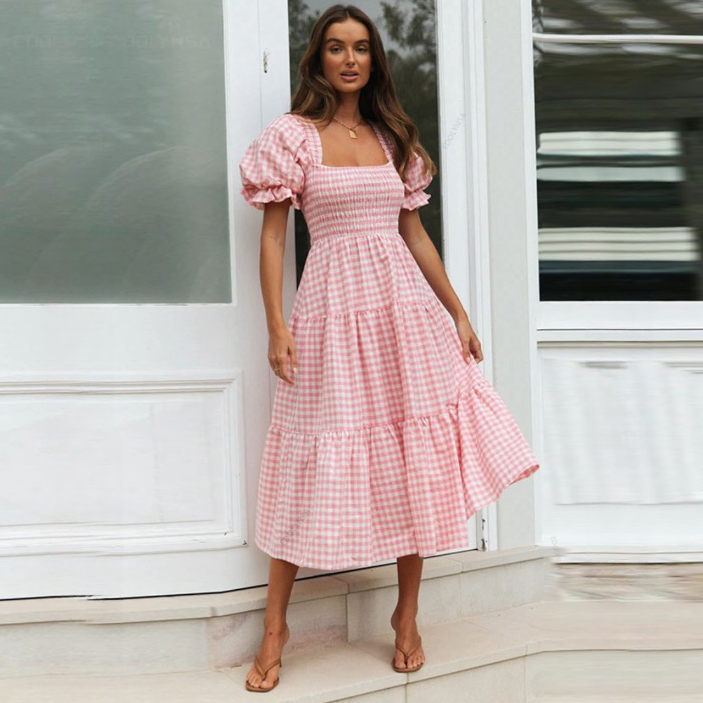 Gingham Midi Dress | Marian