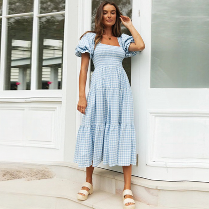 Gingham Midi Dress | Marian