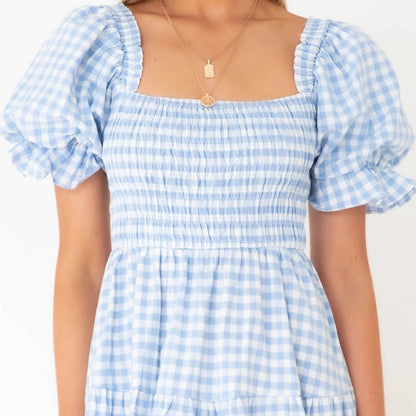 Gingham Midi Dress | Marian