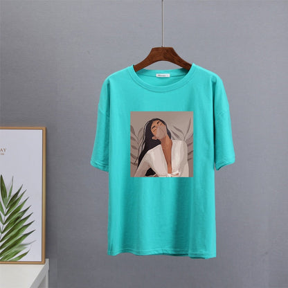 Masked Girl Print T-Shirts | Lana