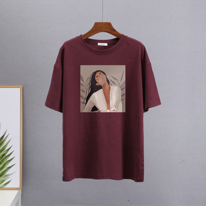 Masked Girl Print T-Shirts | Lana