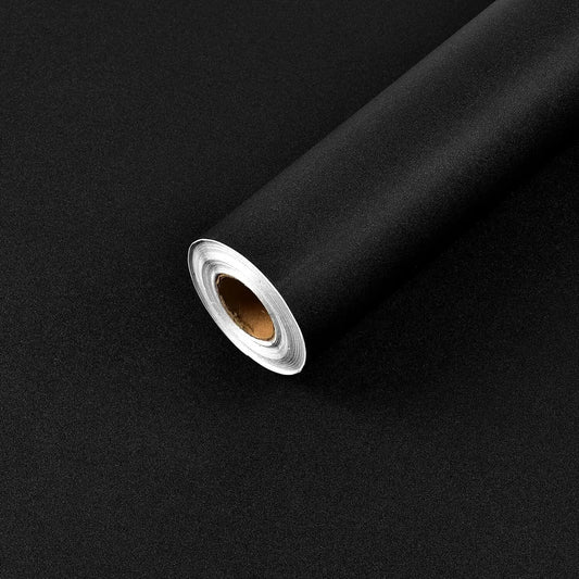 Matte Black Self-Adhesive Vinyl Wallpaper – Waterproof, Removable, Easy DIY for Walls and Furniture 0