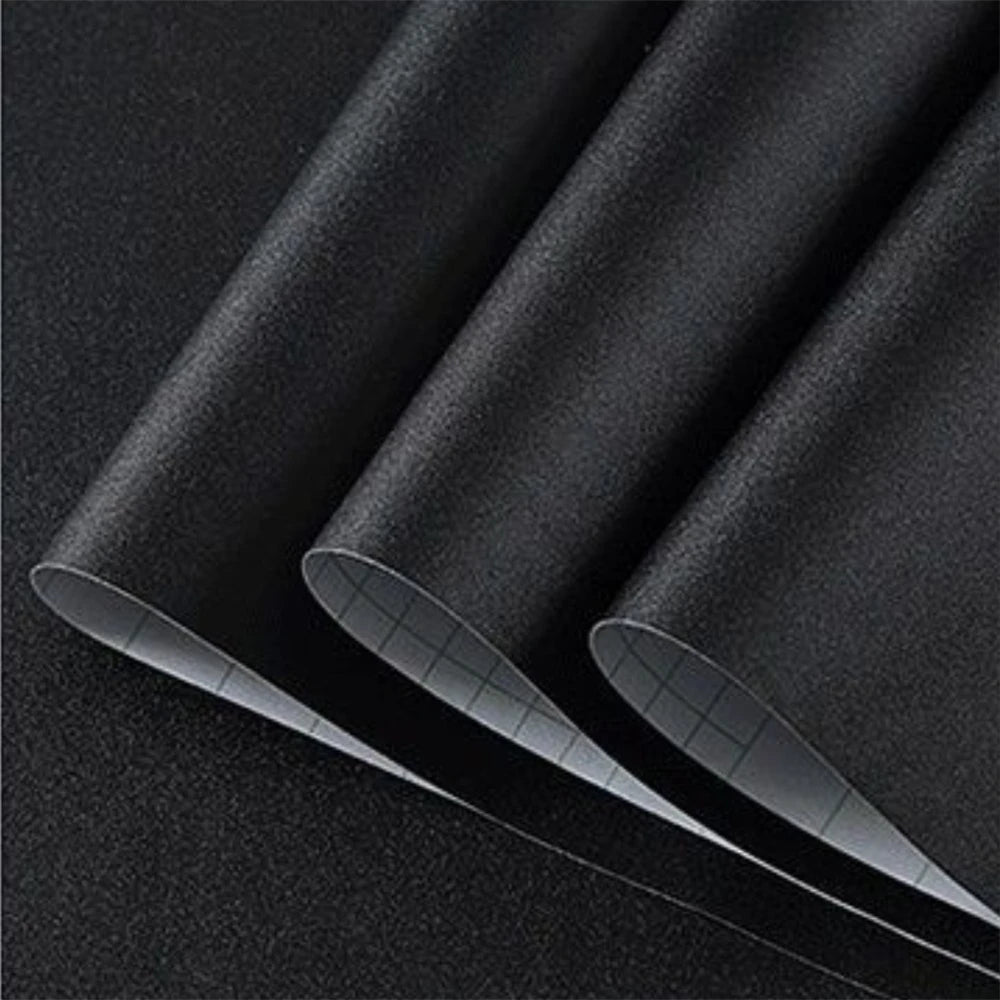 Matte Black Self-Adhesive Vinyl Wallpaper – Waterproof, Removable, Easy DIY for Walls and Furniture 2