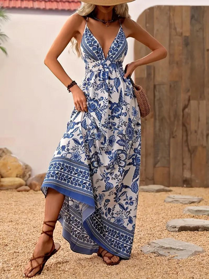 V-Neck Boho Maxi Dress | Raelene