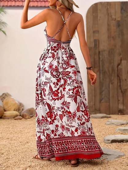 V-Neck Boho Maxi Dress | Raelene