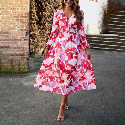 Floral Maxi Dress with Long Sleeves | Kyla